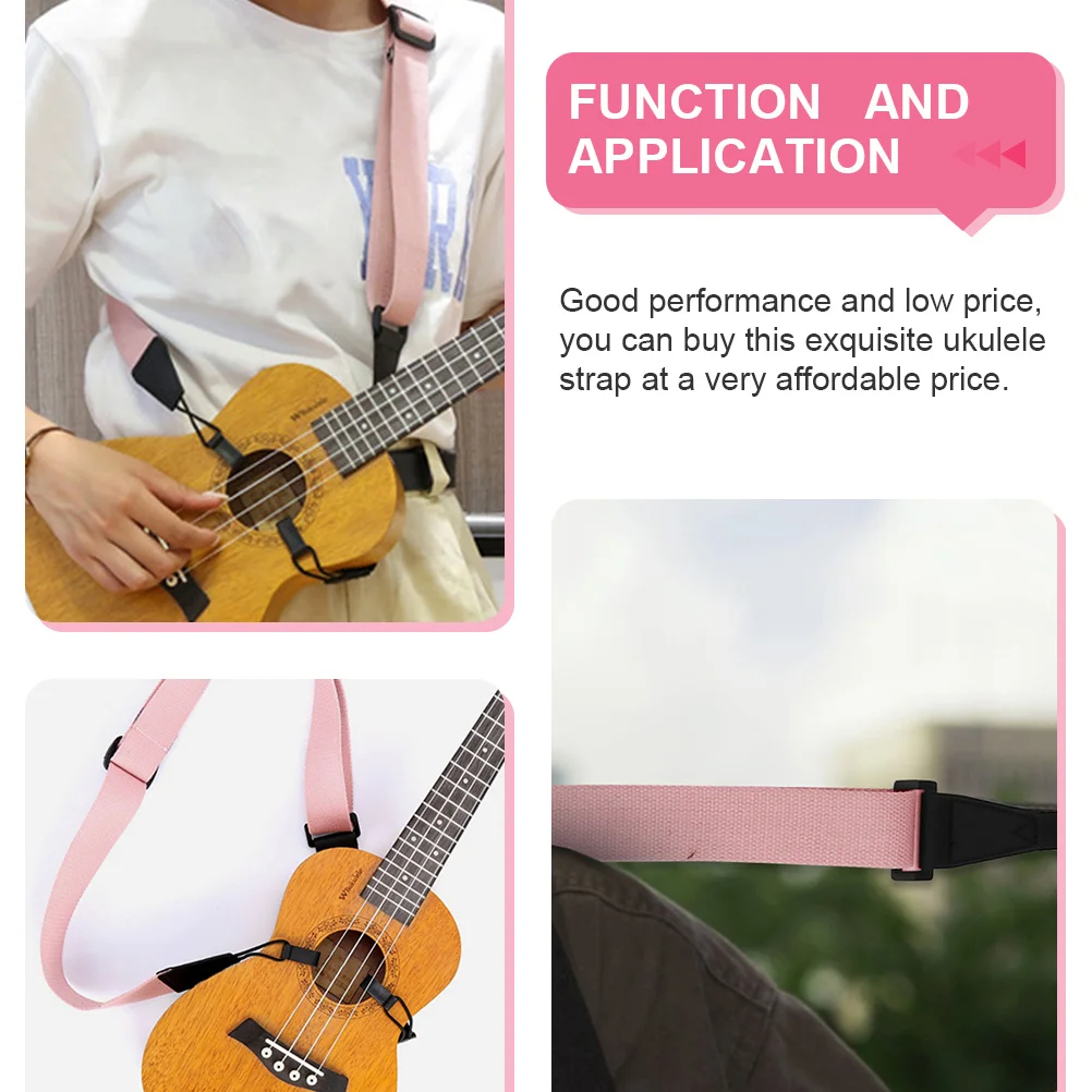

Adjustable Durable Strap Simple Color Lightweight Universal Fit For Guitar Electric Ukulele Stylish Shoulder Belt Practical