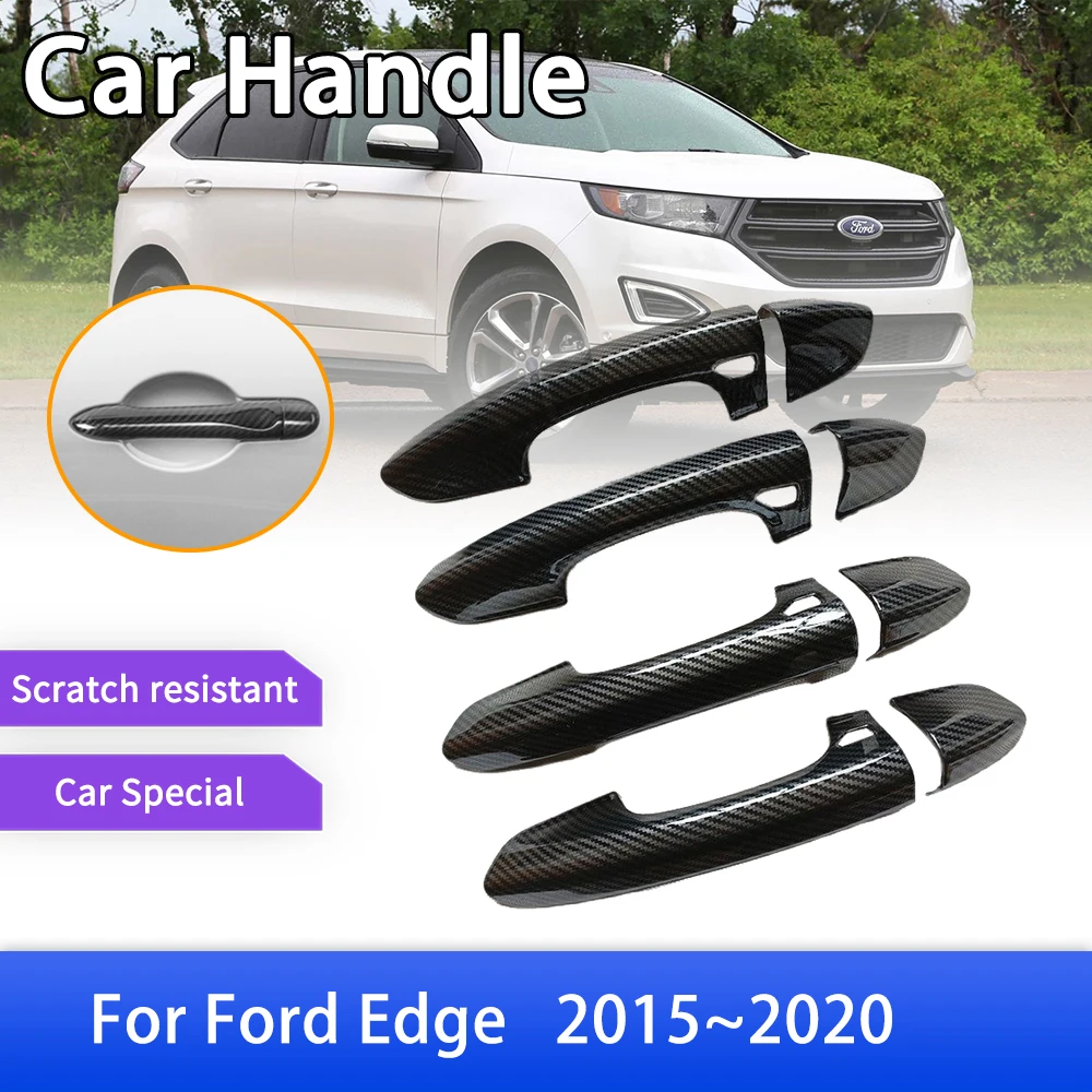 

Carbon Fiber Door Handle Cover Fit for Ford Edge MK2 Endura Edge Plus 2015~2020 Car Exterior Style Accessories Sticker 2016 2017