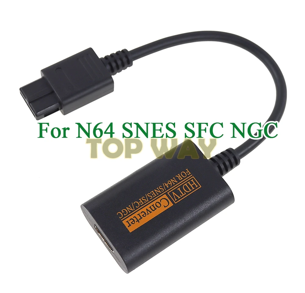 1 قطعة HDMI-متوافق HDTV محول مهائي كابلات لنينتندو 64 N64 SNES SFC NGC يقبل AV و SV S-video المدخلات 1080P الإخراج