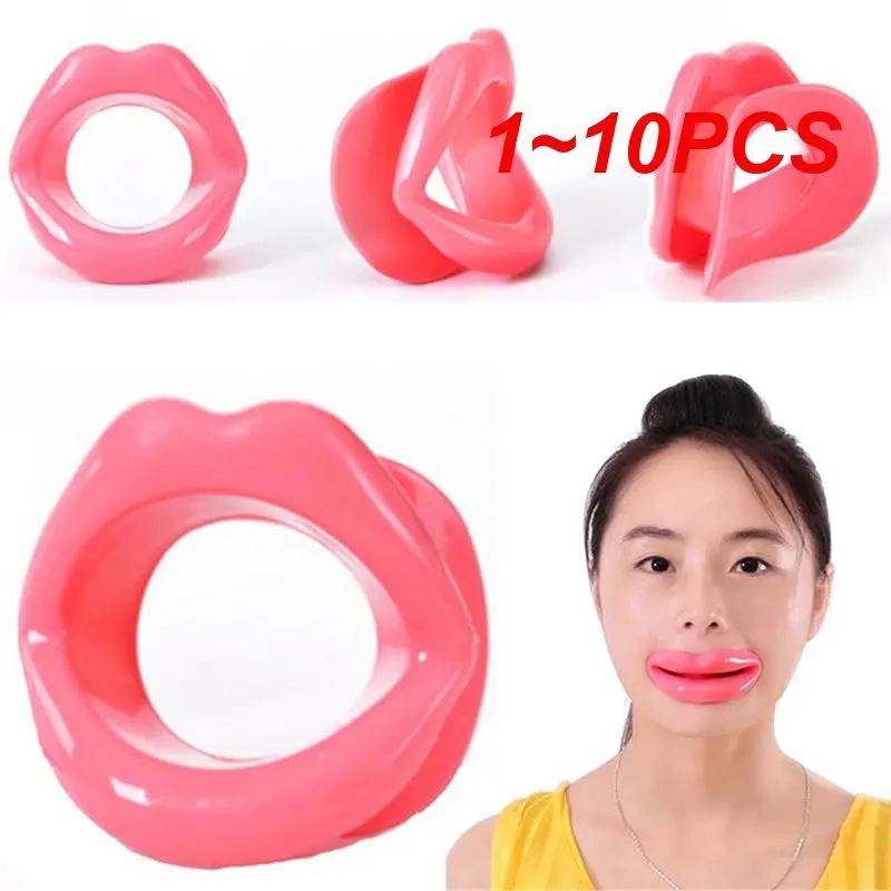 1~10PCS Silicone Rubber Face Slimmer Exercise Mouth Piece Muscle Anti Wrinkle Lip Trainer Mouth Massager Exerciser Mouthpiece