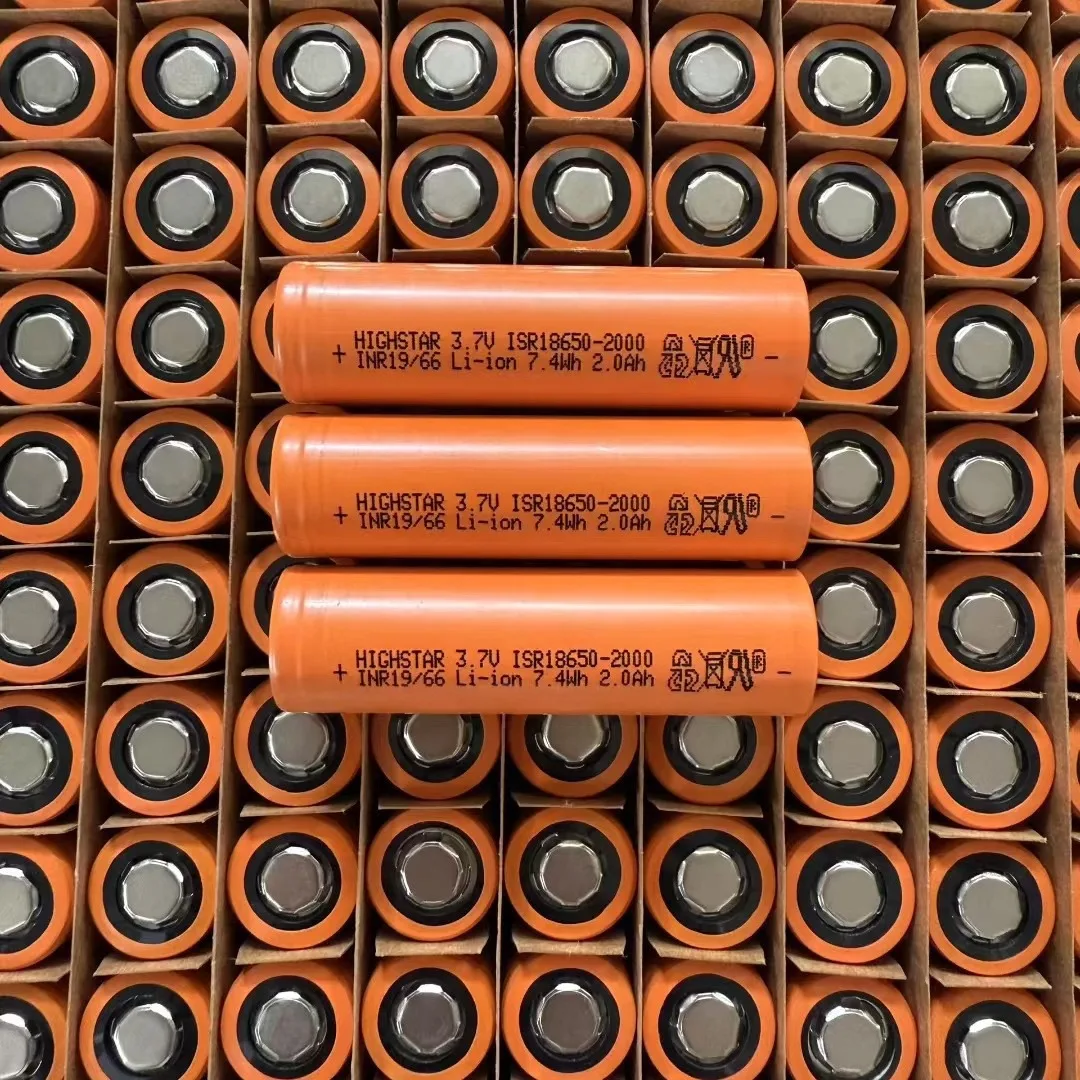 빅트파워 10개입 18650 3.7V 2000mAh 10C 고배율 충전식 리튬 배터리 팩 장난감용 원통형 이온 배터리