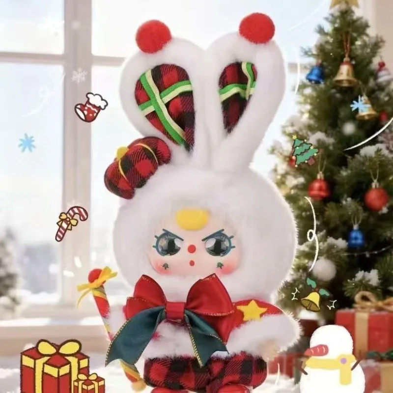 En Stock bébé trois joyeux noël en peluche boîte aveugle officielle Figure poupée Art jouet poupée ornement de bureau jouet de noël cadeau