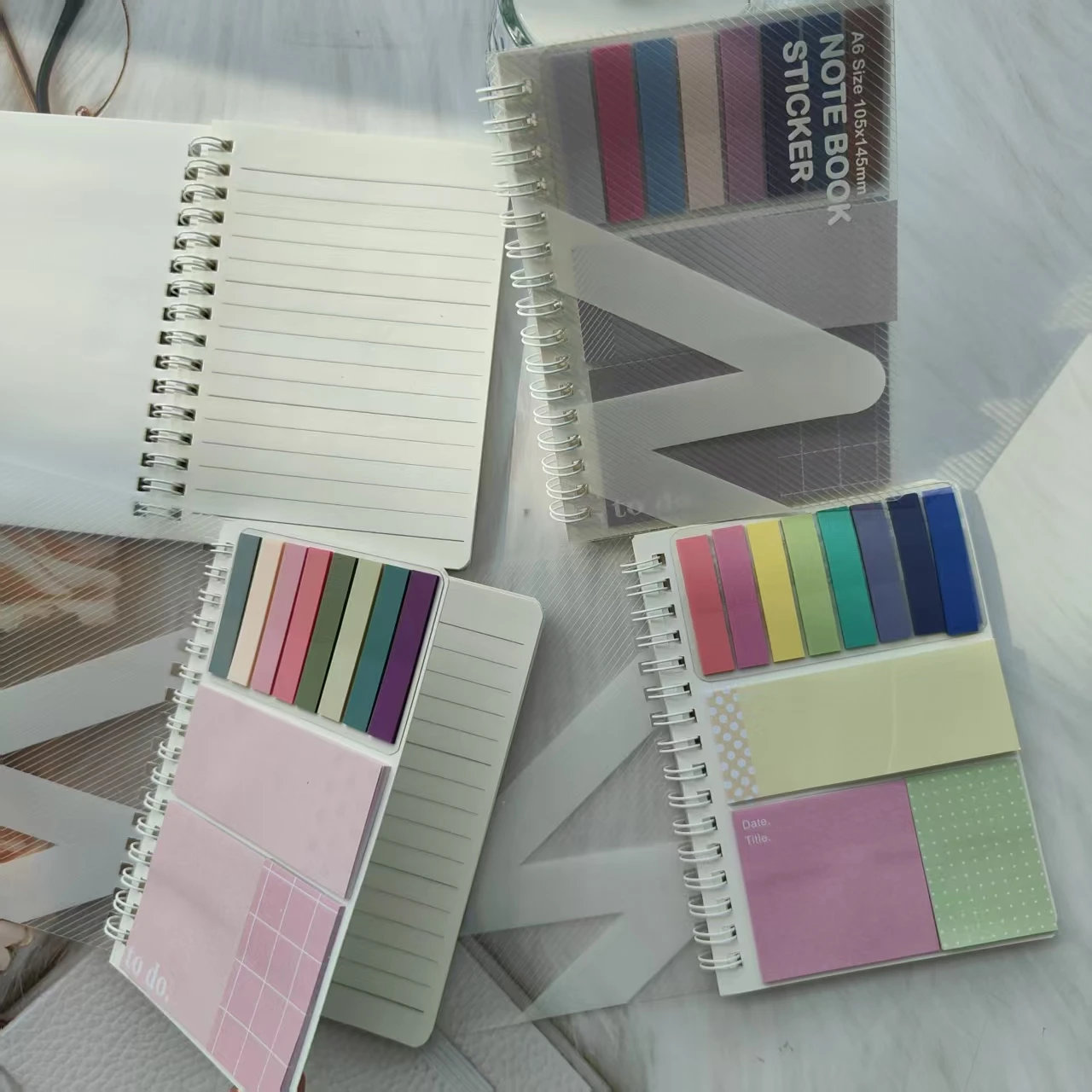 

1pc Cute A6 Notebook Soft Loop Buckle Sticky Notes Business Learning for Office Study School Supplies Back to School Use