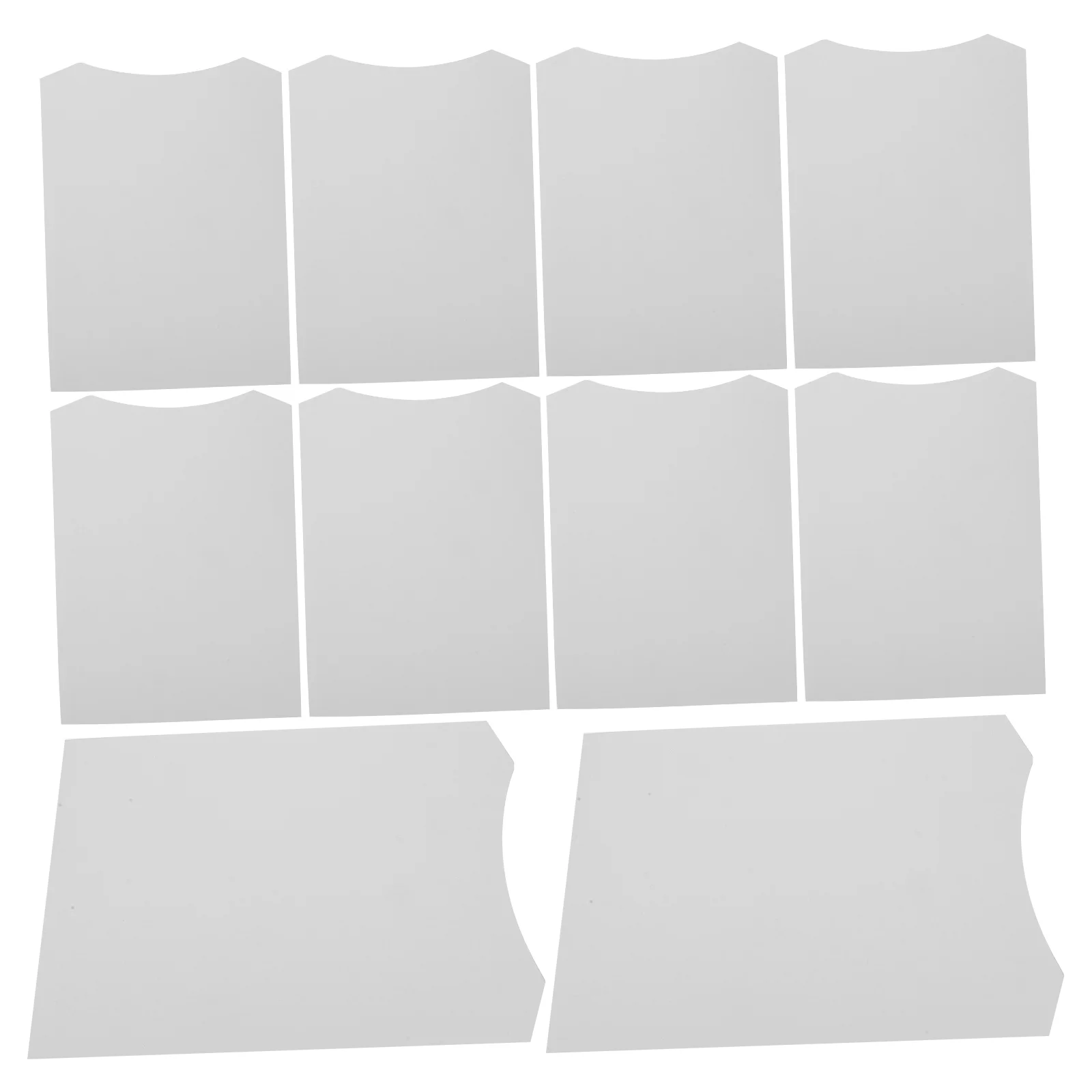 10 Pcs Shirt Display Garment Packaging Cardboard T-shirt Stacking Lapel Packing Liner