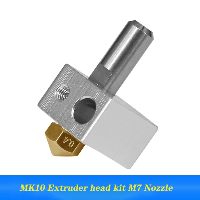 

1 Set Mk10 Extrusion Head Of M7 Nozzle + Aluminum Block + Pipe Brass Nozzle For 3D Printer Accessories