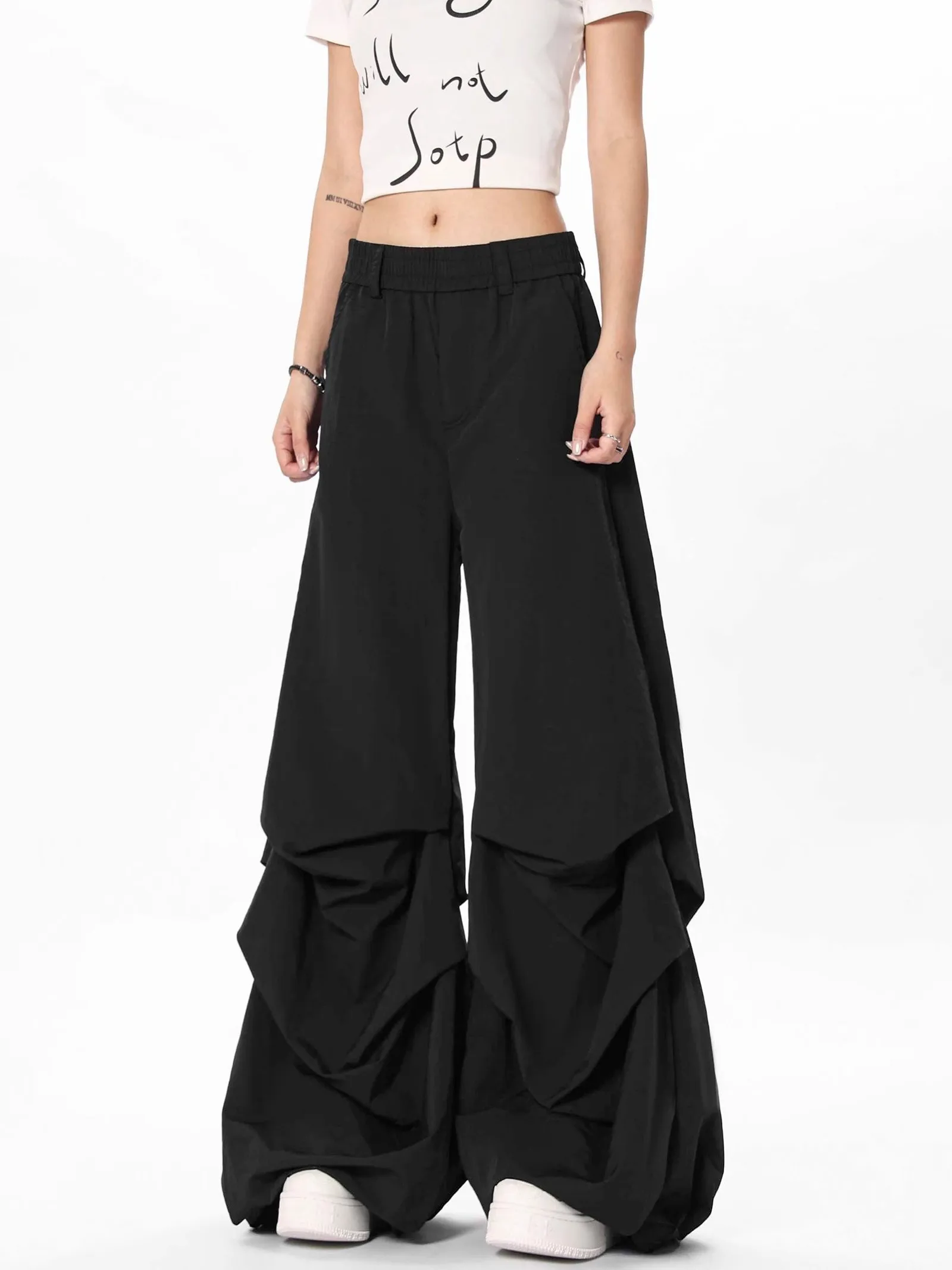 

Американские ретро Bla плиссированные брюки десантника для мужчин и женщин, дизайн Cleanfit, повседневные свободные прямые брюки для пар, модные