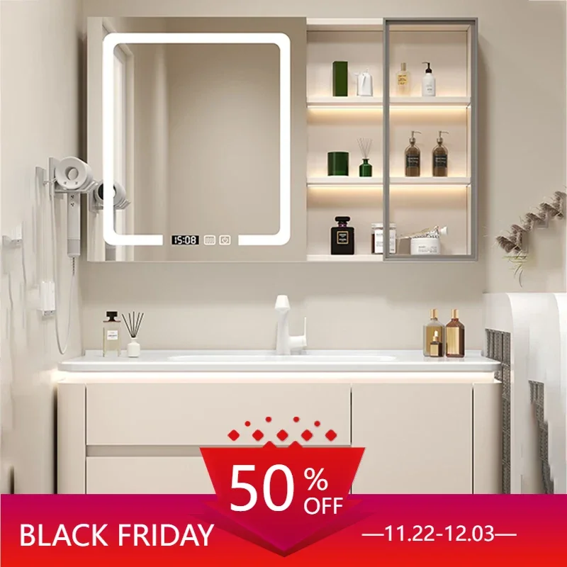 

Storage Cabinet Space Saving Bathroom Wc Furniture Shelf Corner Kitchen Wall Sinks Mirror Luxury Towel Towel Multifunction Home