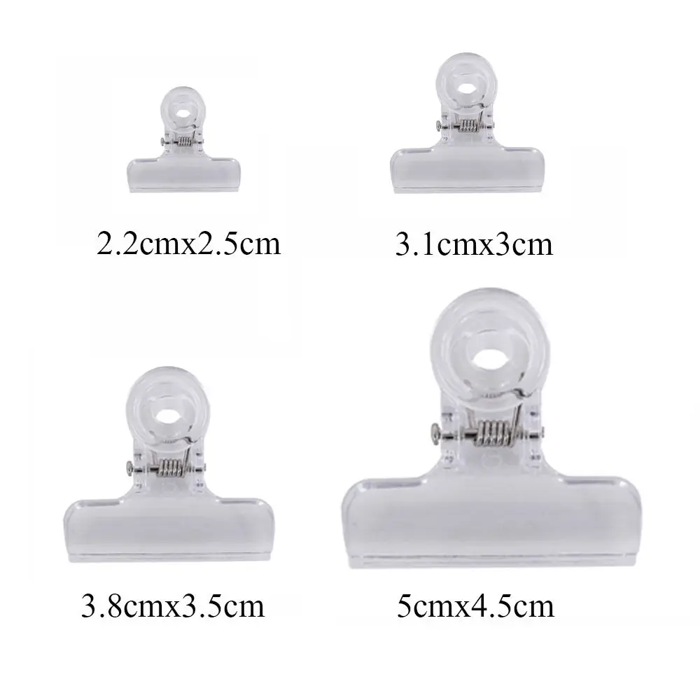 Stationery Simple Transparent Long Tail Clip Dovetail Clamp Food Storage Clip Memo Folder