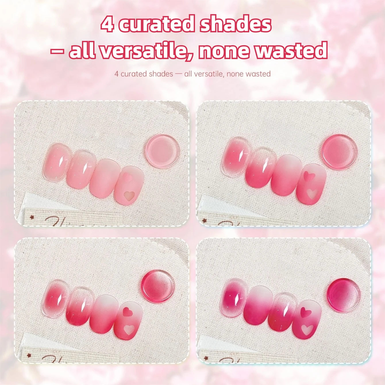 Summer Rose Tap Nail Patting Gel, Cremetextur-Schwamm-Patting-Gel, Rosa-Rotes Rouge-Pigment für DIY-Maniküre, Nagelstudio-Bedarf – Detail 4