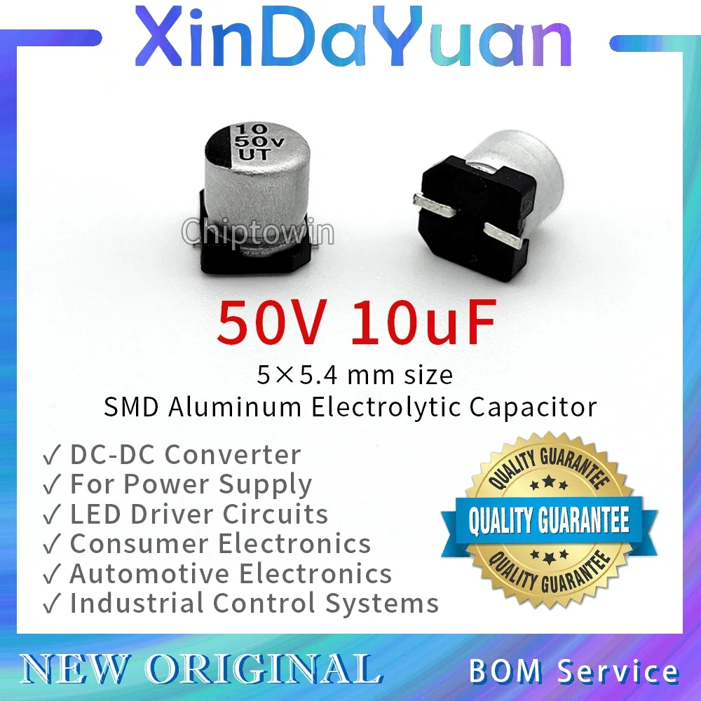 50Pcs 50V 10Uf 5×5.…