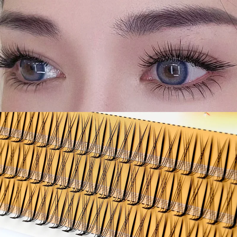 NEW L curl Professional Makeup 60 clusters Personal Cluster Eyelash Single tuft of  sandwich eyelash Grafting False Eyelashes