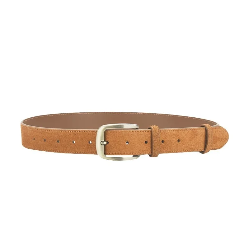 

Women's Fashion Frosted Leather Belt Casual Simple Versatile Pin Buckle Belt Jeans Decorative Belt