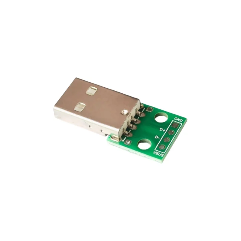 

USB Male to Dip 2.54mm Through Hole 4-pin Adapter with Welded Mobile Phone Power Data Cable