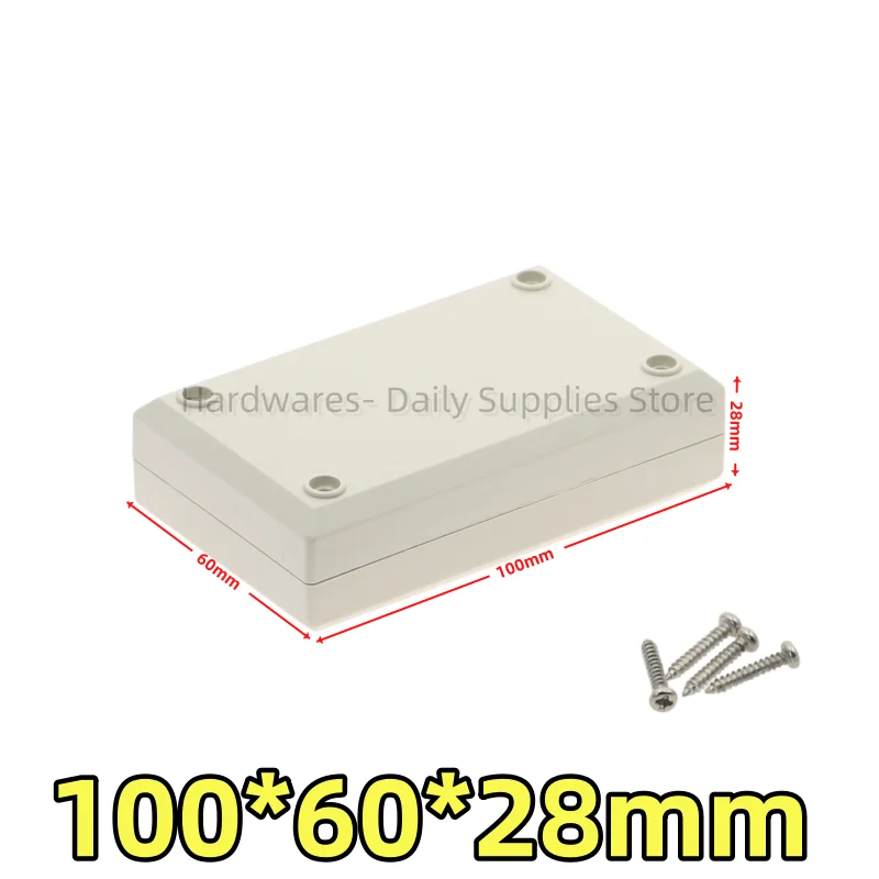 1pcs 100x60x28mm ABS Waterproof  Plastic shell diy small chassis instrument module button box universal