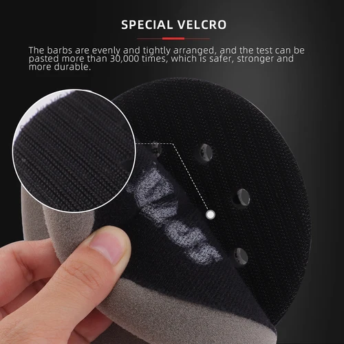 Imagen 2 del producto SPTA 1 pieza 5 ""6"" placa de respaldo de almohadilla de lijado para pulidor DA 125mm 150mm placa trasera autoadhesiva con orificios de emisión de calor