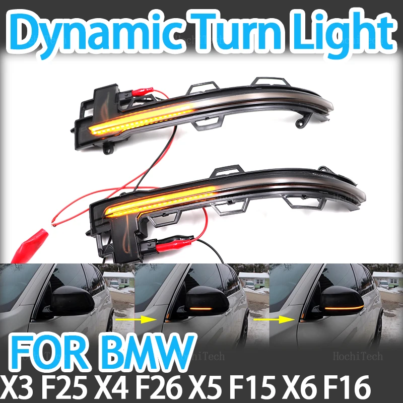 

Dynamic Turn Signal LED Rearview Mirror Indicator Blinker Repeater Light for BMW X3 F25 X4 F26 X5 F15 X6 F16 2014-2018