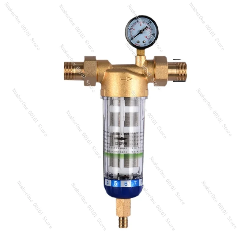 Pre Filter Purifier Whole House Spin Down Sediment Water Filter Central Prefilter System Backwash Stainless Steel Mesh