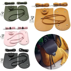 Handmade Bag Bottom Flap Cover, Hardware para Bolsas, Alças de Ombro, Bolsa DIY, Crossbody, Tricô, 7Pcs Set