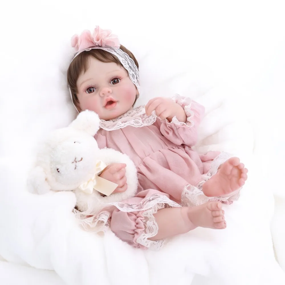 Cloveray 49 cm Full Body Vinile Realistico Reborn Baby Doll 20 pollici Originale Carino Vinile Soll Fatto A Mano High-end Dipinto Giocattolo Regalo Del Capretto