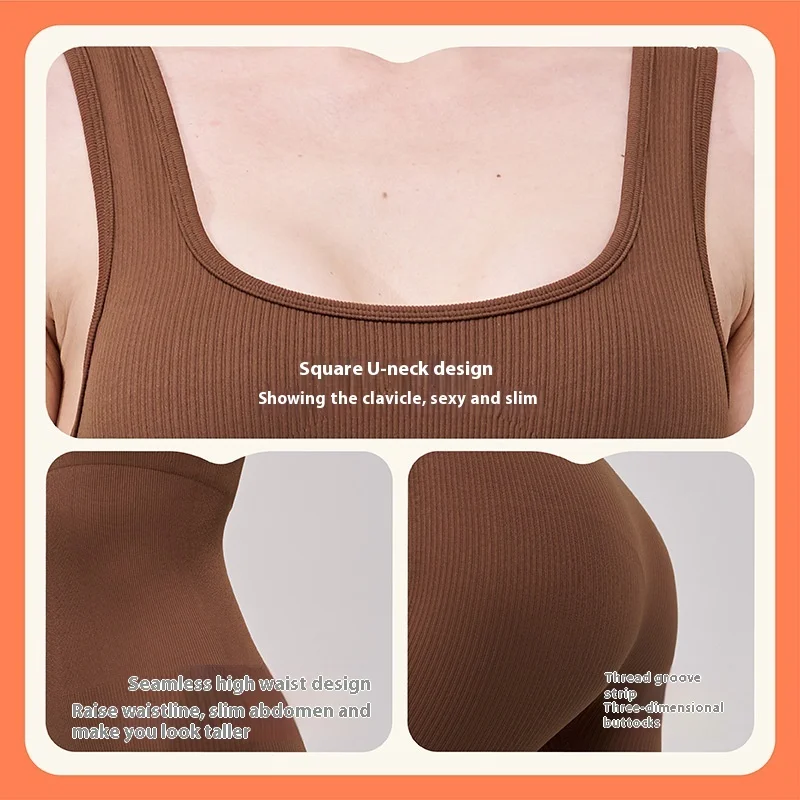 Women's Outdoor Sports High Waist Hip Lifting Yoga Clothing Stretch Tight Sportswear One-piece Slim Fitness Clothing Bodysuit