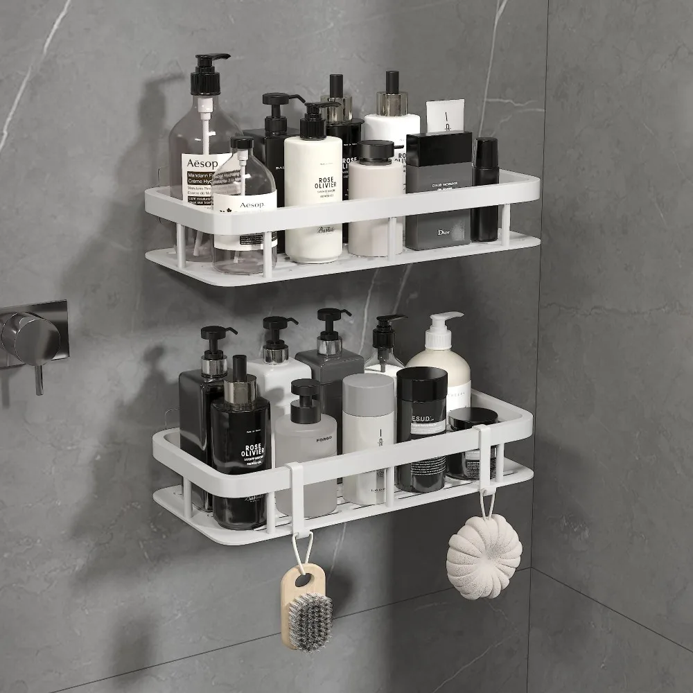 

No Punching Bathroom Rack Plastic Thickened Reinforced Organizer Rack Toilet Bathroom Storage Racks Wall Wall Hanging Toilet