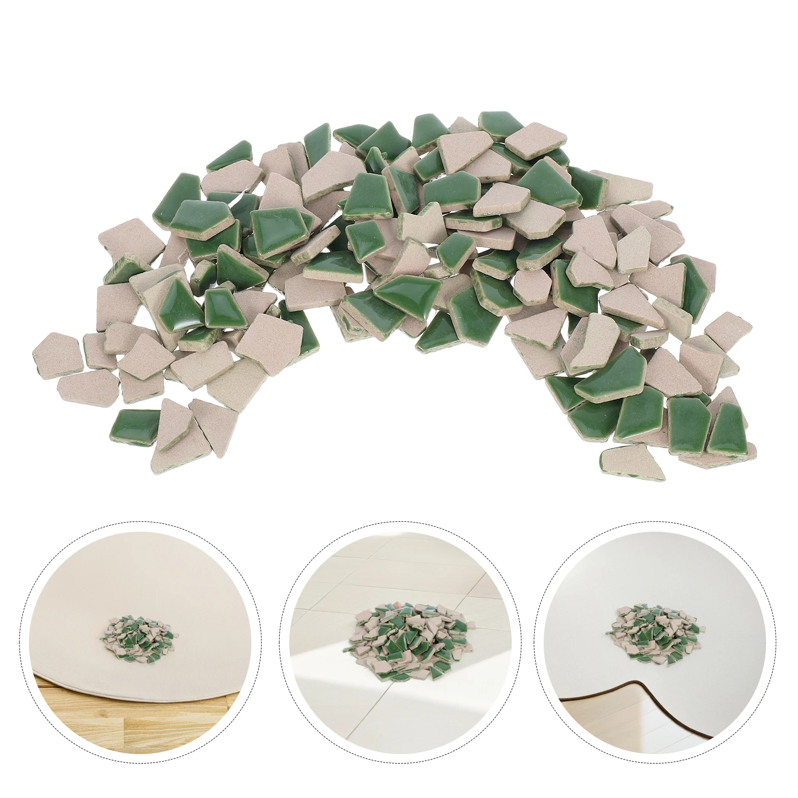 

1 Pack Glazed Ceramic Mosaic Tiles Irregular Mini Decorative Pieces Unique Home Art Crafts Supplies For Kitchen Bathroom Wall