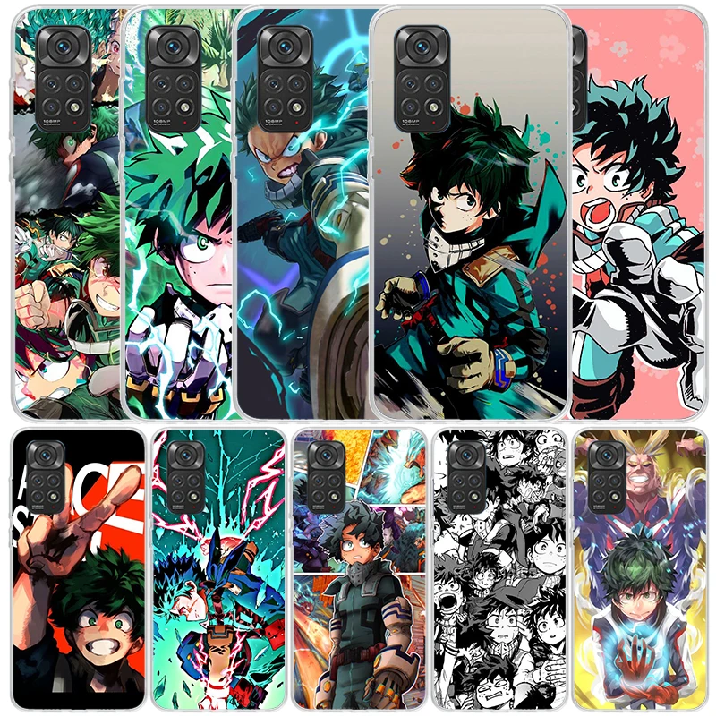 My Hero Izuku Deku Phone Case For Xiaomi Redmi Note 13 14 12S 12 11S 11 11T 11E Pro Plus 10S 10 9S 9 + Soft TPU Back Cover Note 