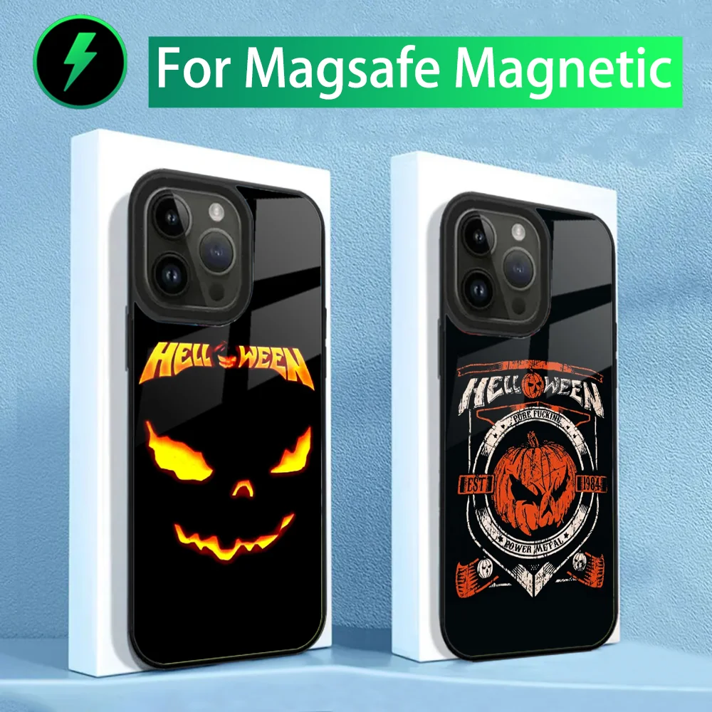 Band H-Helloween Phone Case For iPhone 15,14,13,12,11,Plus,Pro,Max Mini Magsafe Magnetic Wireless Charging