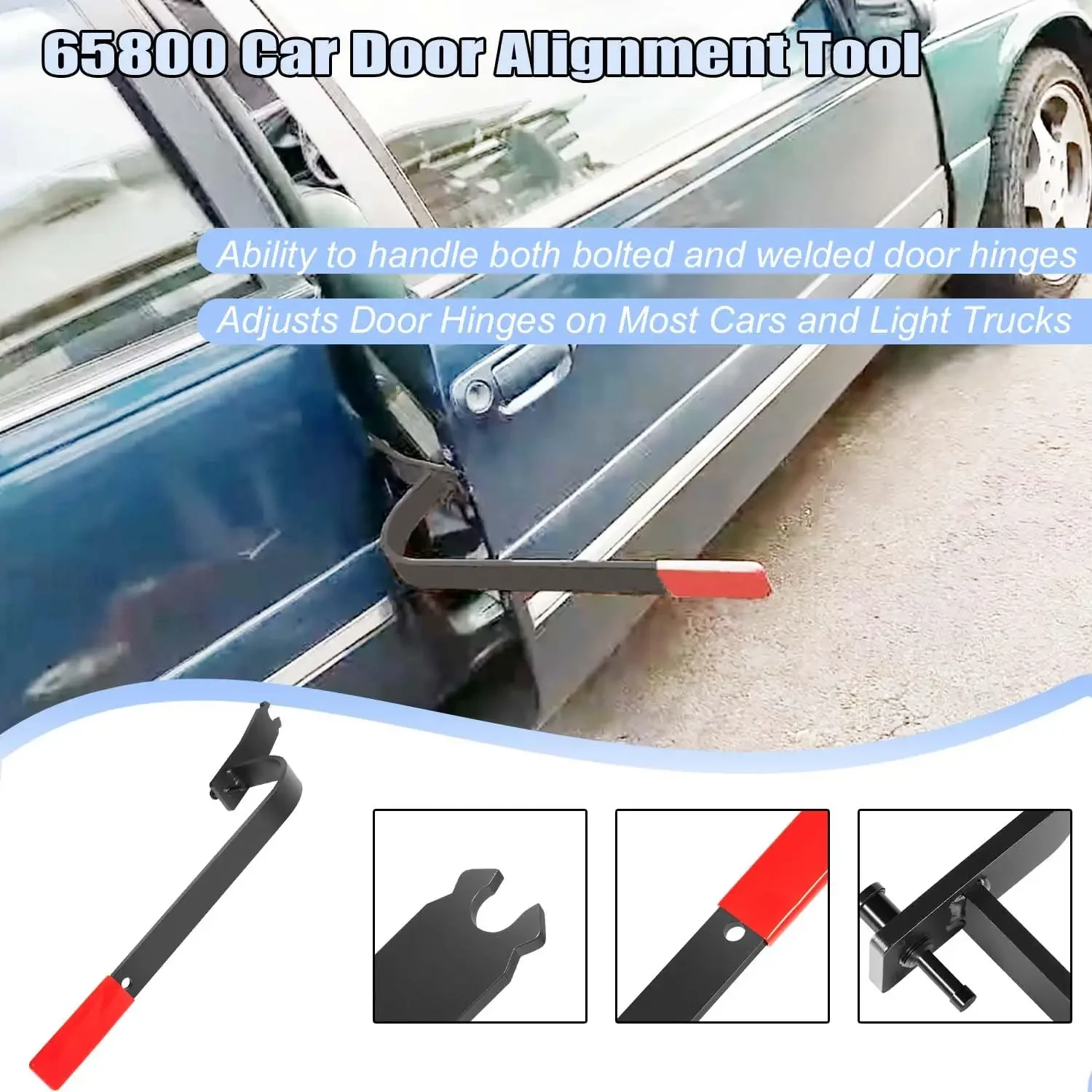 65800 Car Door Alignment Tool, Adjusts Door Hinges on Most Cars and Light Trucks for Both Bolted and Welded Hinges Removal Tool