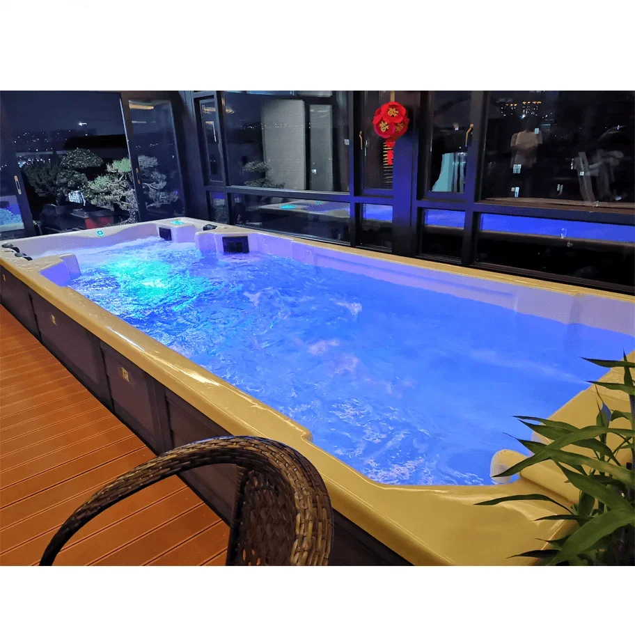 5.8 M Endless Pool Above Ground Freestanding Swim Spa Pool Rectangular Luxury Outdoor Hot Tub Swimming Pool Spa