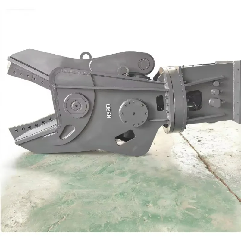 Excavator Hydraulic Shear Attachment Double Cylinder Scrap Metal Shearing Steel Structure Dismantling Mounting Bracket Custom