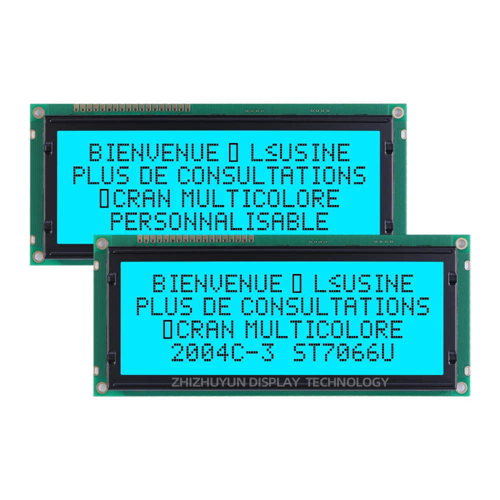 Módulo de interfaz estándar de película negra BTN, pantalla de caracteres grande europea, controlador ST7066U, 2004C-3