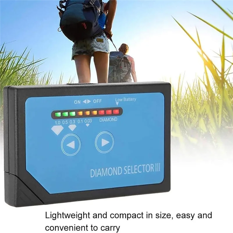 جهاز اختبار الأحجار الكريمة المحمول ABBP، جهاز اختبار الأحجار الكريمة مع ضوء مؤشر LED وشاشة تعمل باللمس، اختبار دقيق وقراءة، لجميع الأحجار