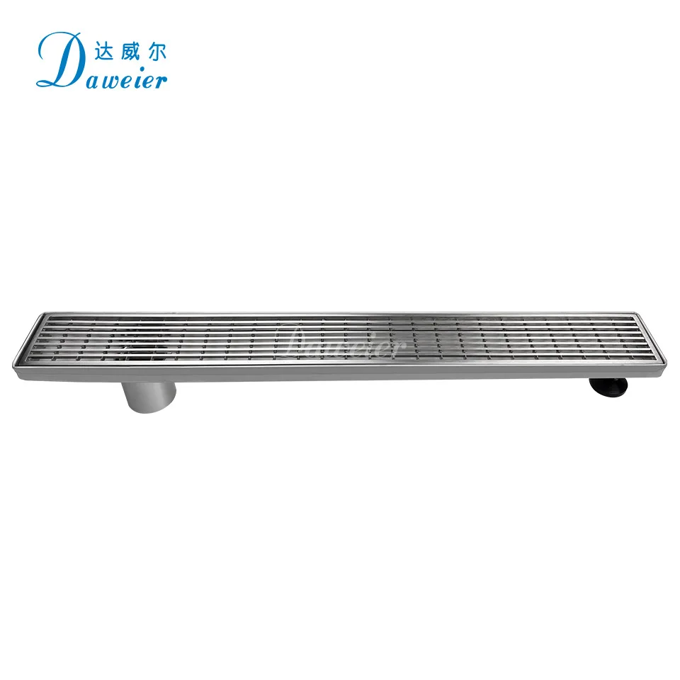 24 inch 610X76X85mm Top Quality Modern Brushed SUS304 Stainless steel floor drain large water flow Bathroom shower room Drainer