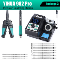 YIHUA 982 Pro C210 Micro Soldering Iron Tweezers 2-in-1 Fast Heating Soldering Station for Precision SMD Rework