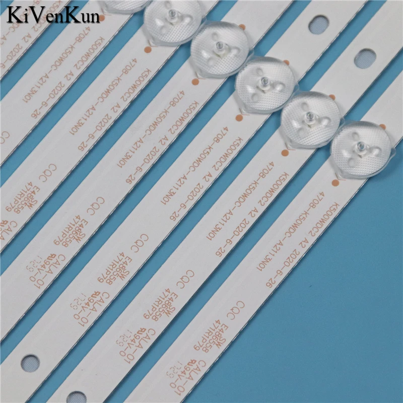 TV LED Array Bars For Polaroid P50FN0117K P50FN117K Backlight Strip 4708-K50WDC-A2113N01 Kits Bands For Philips 50PUT6023/60