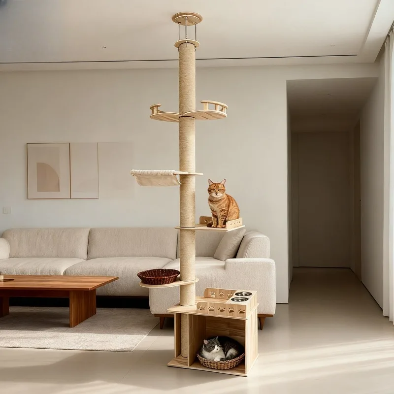 frame Tongtian pillar integrated cat nest cat tree cat scratching board small apartment cat toy large cat jumping platform