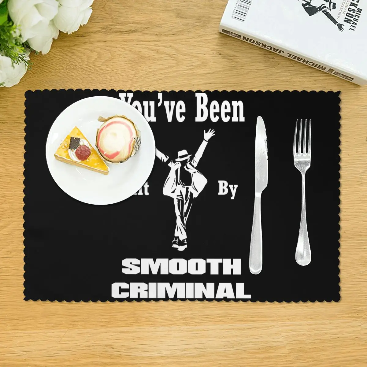 Vintage MJ Smooth Criminal Michael Jackson Placemat Non-Slip Plate Mat for Dining Table Bowl Coaster Home Decor Absorbent Mats
