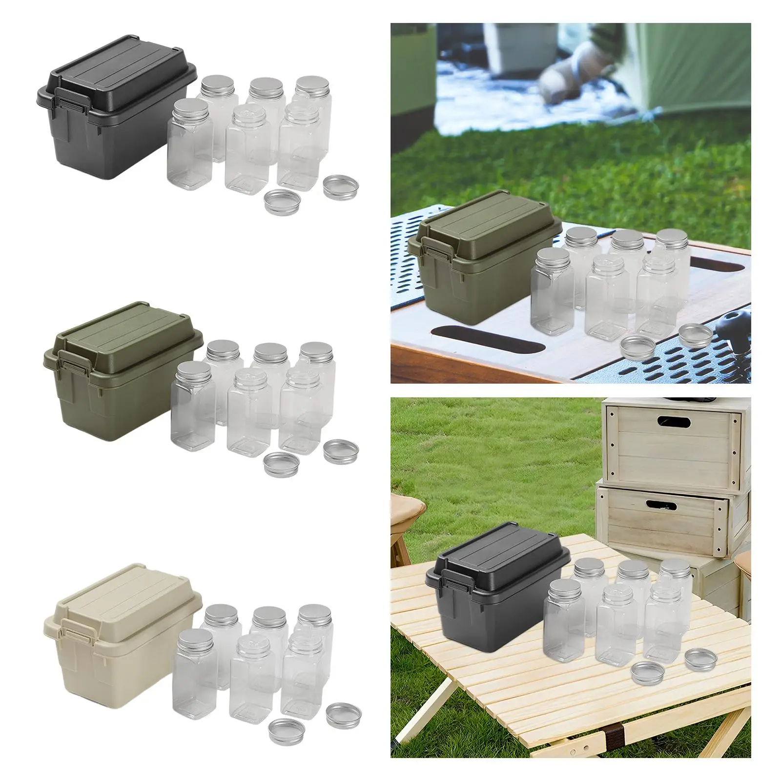 

6 баночек для специй на открытом воздухе для хранения приправ и приправ