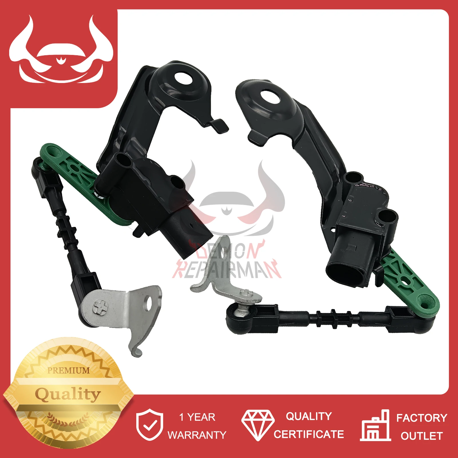 

Front Air Suspension Height Level Sensor 4H0941309C Compatible With Audi A6 A7 A8 S6 S7 S8 C7 2Pcs Replace Parts 4H0941310C