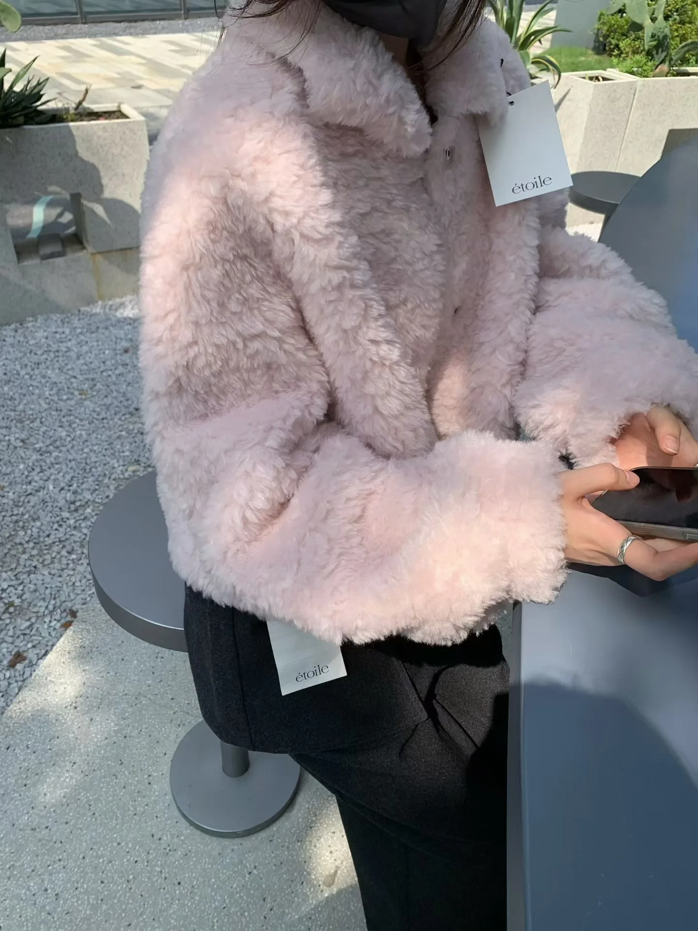 

Fall Winter 2025 Korean Sle Women's Fur Coat Collar Single Button Leather And Fur Inteated Eco-Friendly Fur Outerwear