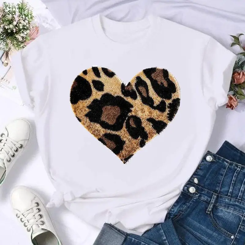 Short Sleeve Horse 90s Love Trend Print T Shirt Fashion Summer Women Female Casual Top Tshirts Cartoon Graphic Tee T-Shirt