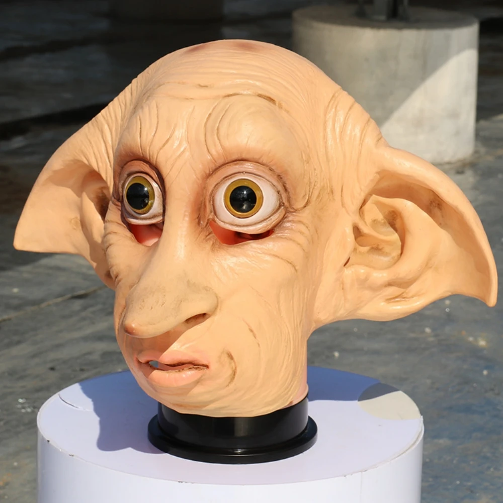 Dobby Elfin Mask Cosplay Movie Elf Latex Fashion Helmet Full Face Headwear Halloween Masquerade Party Costume Prop