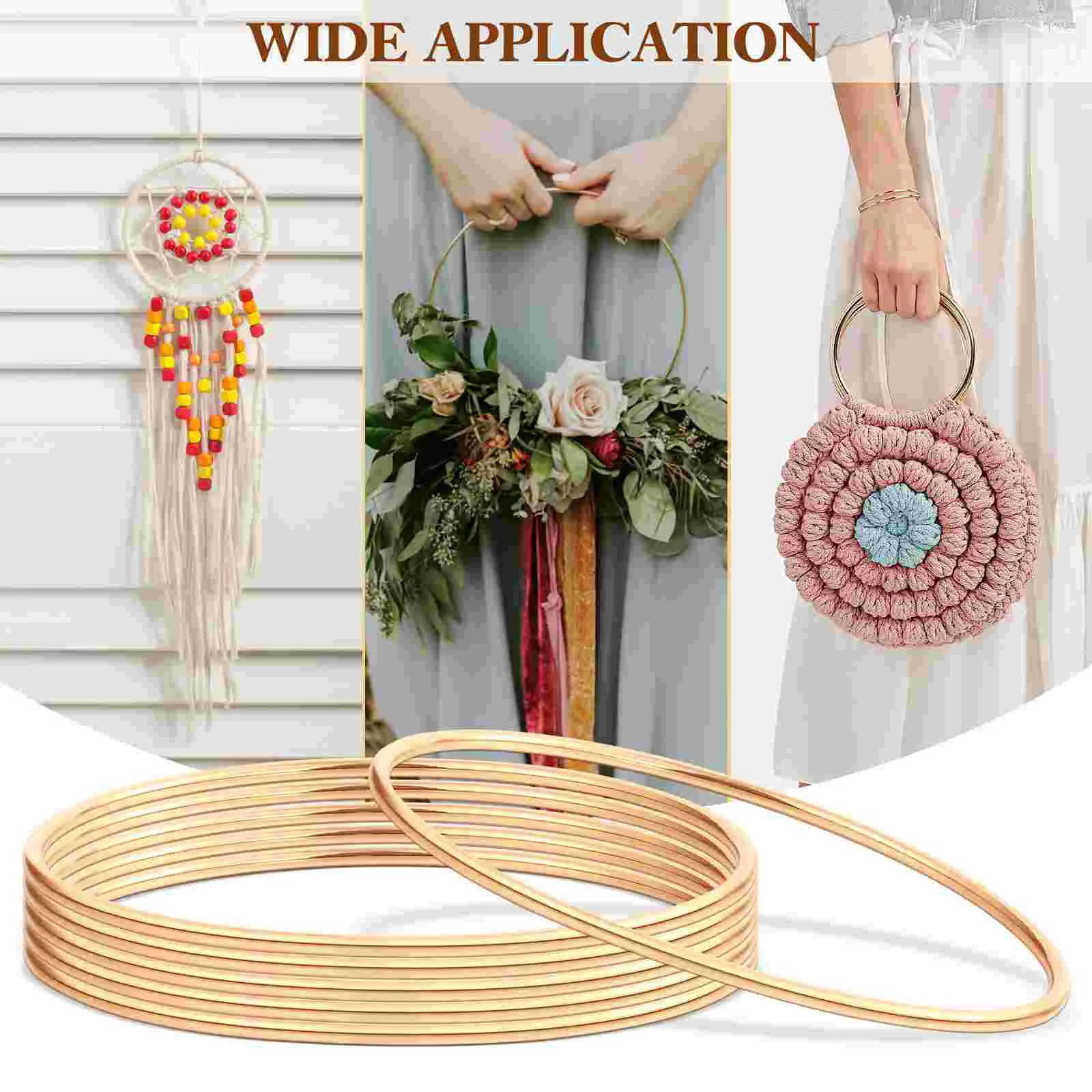 10 Pcs Rings Dream Catcher Hoop DIY Round Craft Metal Hoops Wreath Dreamcatcher Wall Hanging