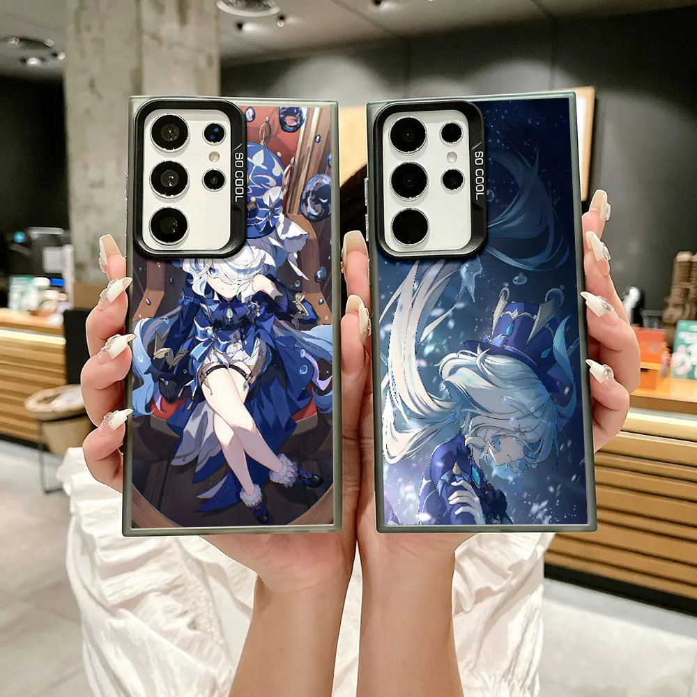 Phone Case for Samsung Galaxy A56 A55 A16 A36 A17 A15 A54 A27 A34 A12 A14 A33 A21s A53 A35 A11 A26 A51 Cover Cute Cartoon Furina