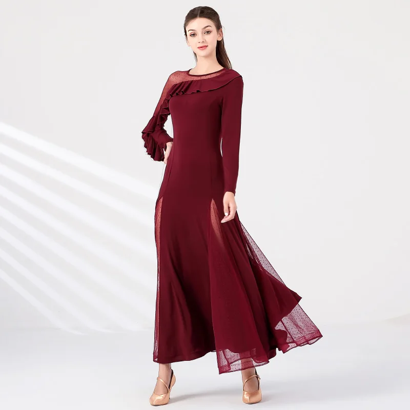 

New Adult Modern Dress National Standard Apparel Waltz Social Dance Apparel