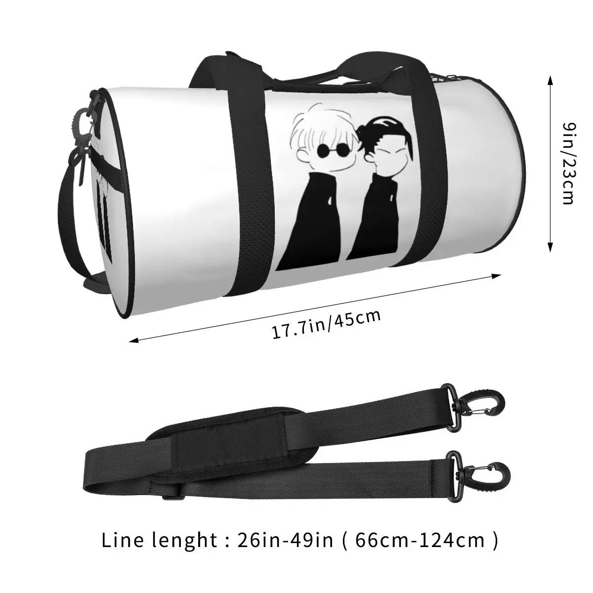 Low Quality Gojo Sport Bags Geto Anime with Shoes Gym Bag Portable Men Women Design Handbag Travel Training Colorful Fitness Bag