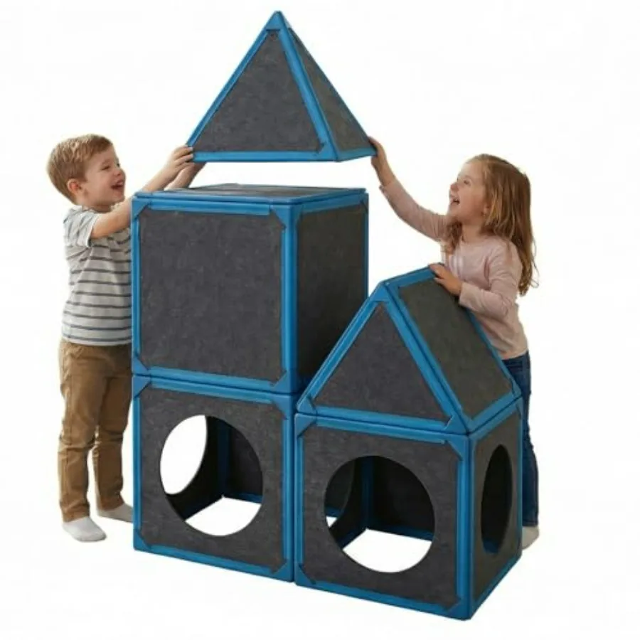 

Магнитные панели для строительства крепостей, 16 шт., синий фетр, магнитный игровой набор для конструирования, для творческого строительства крепостей и игр в помещении