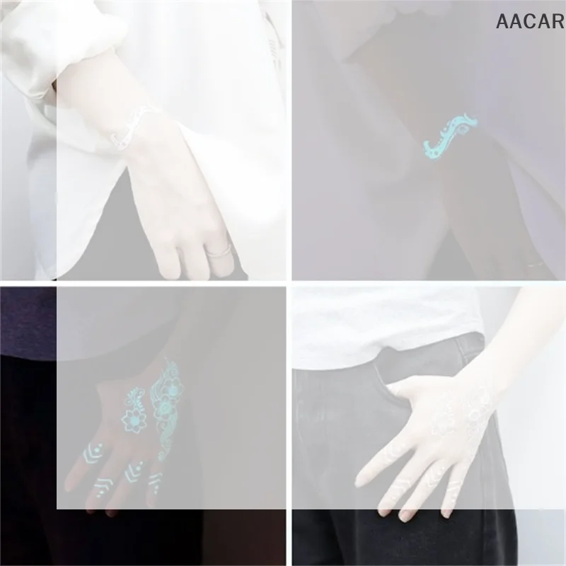/ACR/Glow In Dark Temporary Tattoo Stickers Temporary Waterproof Long Lasting Tattoos Stickers
