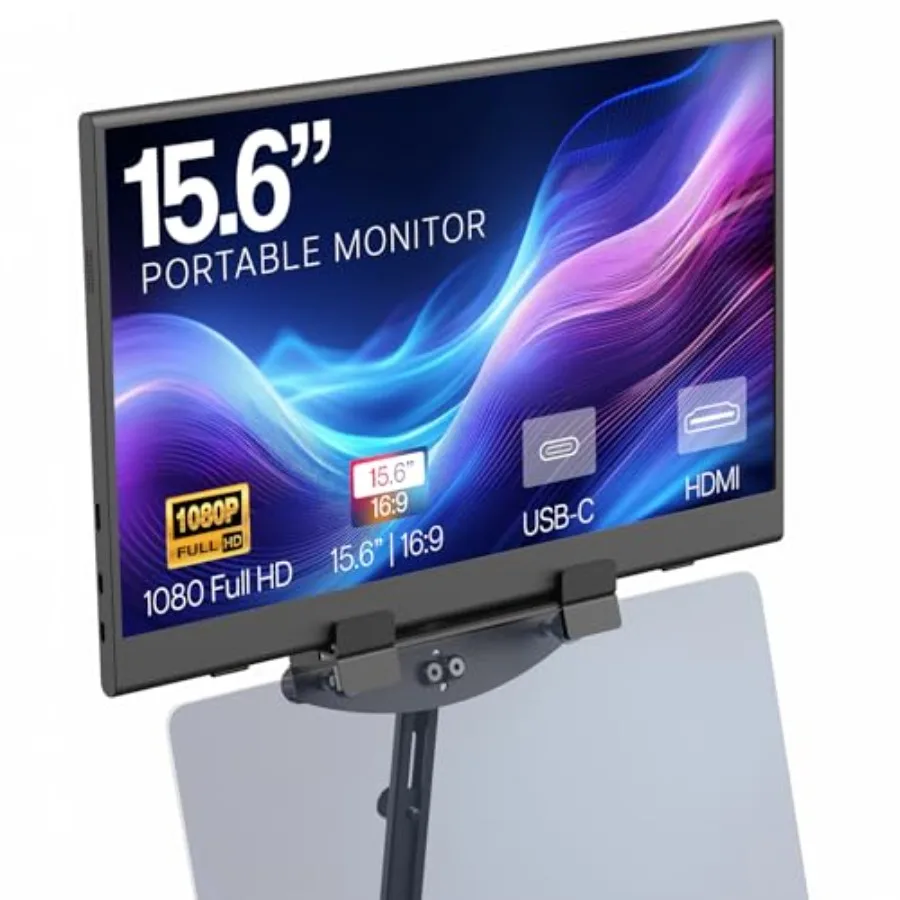 

15,6-дюймовый портативный монитор с кронштейном для расширения экрана ноутбука, подходит для ноутбуков с диагональю до 18,5 дюймов, черный, модель STAND-PM01M